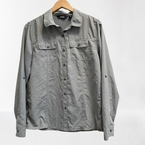 Eastern Mountain Sports EMS Women's Gray Ripstop Outdoor Shirt Medium